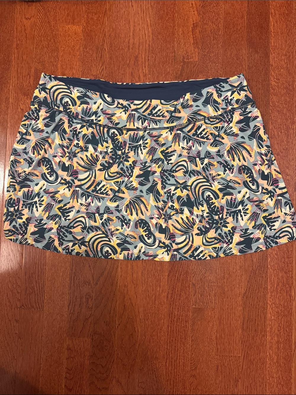 Patagonia Maipo Skort in Teal, Yellow & Pink, XXL, NWOT